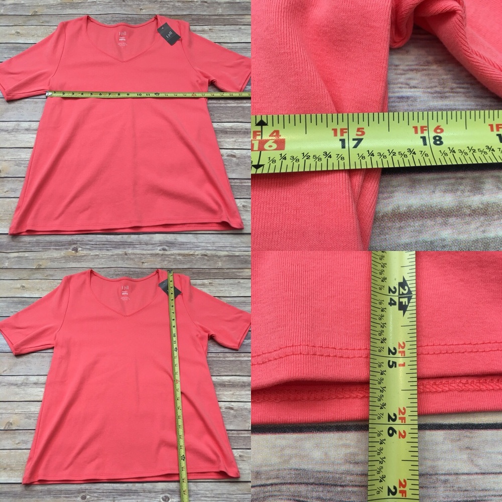 SOLD Large J. Jill Perfect Pima Elbow Length Top - Picture 2 of 8
